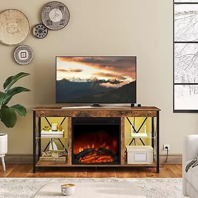 Fireplace TV Stand Media Entertainment Center Console Table 47.2  X15.7  X 23.6  • $225.99