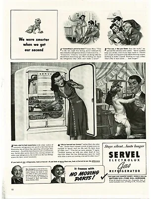 1941 Servel Electrolux Gas Refrigerator Cartoon Comic Art Vintage Print Ad 3 • $8.95