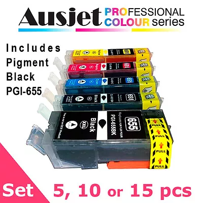 Ausjet PGI-655XXLCLI-651XL Non-OEM Ink Carts For Canon Pixma MX726MX926iX6860 • $17.40