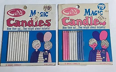 2 Pack Vintage Gay-Gem Brand Re-Lighting Magic Candles B7800 & B79/7800 Series • $12.99