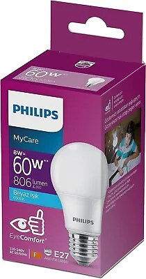 Philips 60W Led Bulb 6500K White Light E27 Normal Lampholder • $18