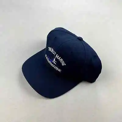 Vintage Marine Submarine Snapback Hat Adult Navy Blue United States Military 90s • $9.60