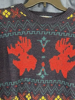 Pendleton Medium Men’s Sweater Moose Wool Knit Antler Elk Outdoors 90s Vintage • $57.70