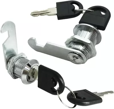 Locks Keyed Cam Cylinder Lock Cabinet Cam Mailbox Tool Box Lock 12/19 16Mm 2Pack • $10.53