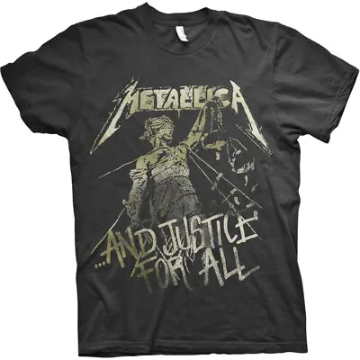 METALLICA - Unisex T- Shirt - Justice Vintage - Black Cotton • $38.20