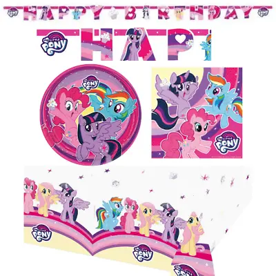My Little Pony Birthday Party Supplies Pony Plates Napkins Tablecover Banners • £4.29