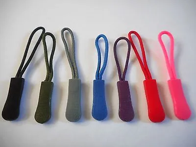 Zip Puller Zipper Pull Cord Replacement Fastener Slider Jacket Backpack • £2.75