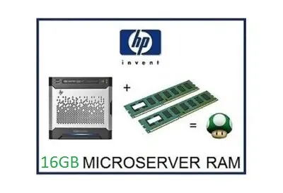 16GB -2x8GB DDR3 ECC Memory Ram Upgrade For HP / HPE ProLiant Gen8 Microserver • £26.99