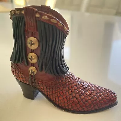 JPC Just Plain Country Mini Cowboy Resin Boot The Line Dancer • $24.99