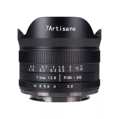 $295.90 • Buy 7artisans 7.5mm F2.8 Ver.II Manual Fisheye Lens Sony E A7C A72 A7R3 A1 A6000 A7S