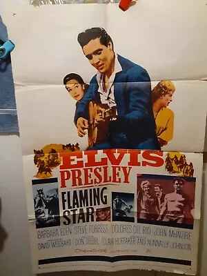 Flaming Star Elvis Presley Original Movie Poster 1960 • $175