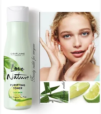 Oriflame -Love Nature Purifying Toner With Tea Tree & Lime-for Oily Skin. • £9.90