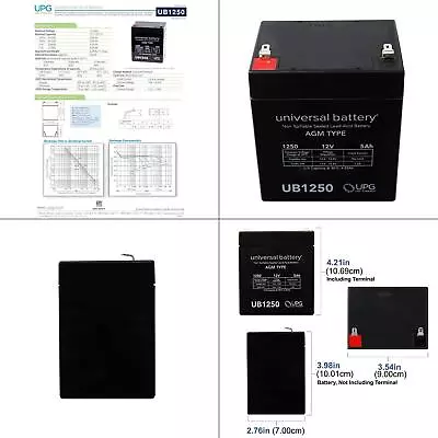 12-volt 5 Ah F1 Terminal Sealed Lead Acid (sla) Agm Rechargeable Battery | • $23.99