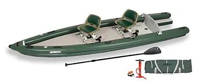 Sea Eagle FSK16' Inflatable 2 Person Swivel Seat Boat With Low Profile Gunwales • $2399