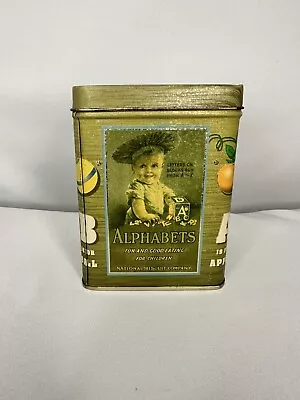 Vintage 90s Alphabets Advertising Metal Tin - National Biscuit Company • $5.99