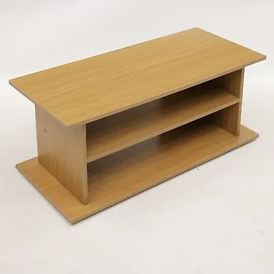 Modern Light Oak TV Stand With Media Box Shelves FREE Nationwide Delivery • £97