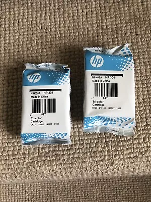 2x Original HP 304 Tri-colour Ink Cartridges For Deskjet 2630 • £9.99