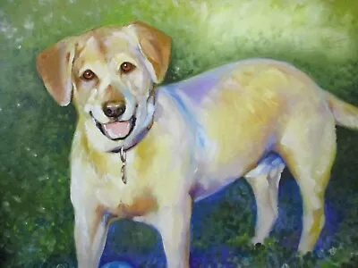 Beloved Pet Portrait By Marcia Baldwin-2011; Original Painting • $850