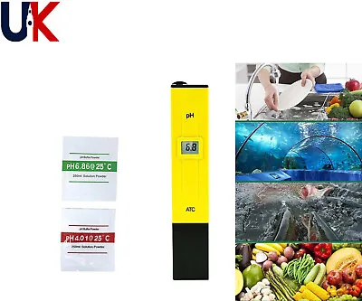 £4.77 • Buy PH Meter LCD Digital Electric Tester Pen Water Hydroponics Aquarium Test Kit UK