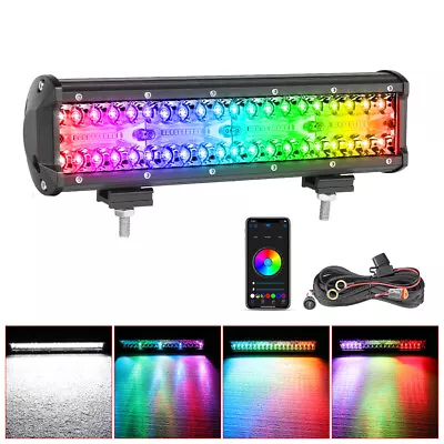 12  INCH RGB LED Light Bar Front Bumper Fog Light Driving Lamp Truck W/ Wiring • $68.99