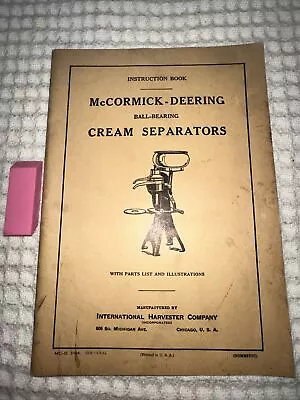 1932 McCormack-Deering Cream Separators Parts Catalog/ Instruction Book • $177.56