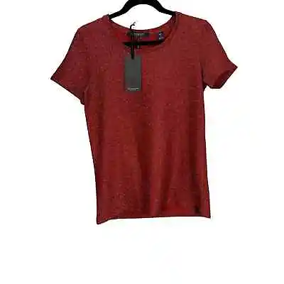 Scotch & Soda Maison Scotch Metallic Red Short Sleeve Lurex Top Size XS • $24