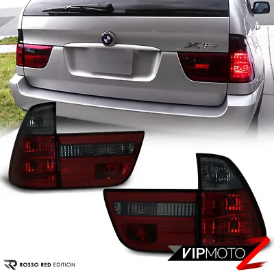[WINE RED SMOKE] For 00-06 BMW X5 E53 Rear Signal Brake Tail Light LEFT+RIGHT • $108.95