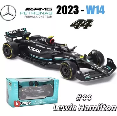 Bburago Mercedes AMG F1 W14E Formula 1 2023 Lewis Hamilton 1:43 Scale Toy Car • £13.49