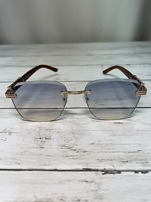 John Varvatos Unisex Rimless Geometric Round Sunglasses - Gradient Lenses - New • $49.99