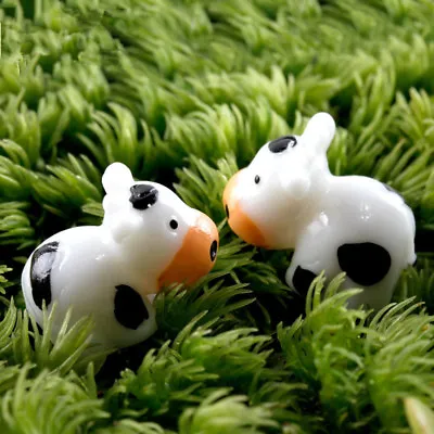 Cow Dolls Mini 10pcs Miniature Garden Yard Lawn Ornament Decoration Figurine DIY • £3.56