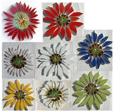 Broken China Mosaic Tiles Daisy Aster Flower SHAPE/ COLOR Variations 4  • $7.50