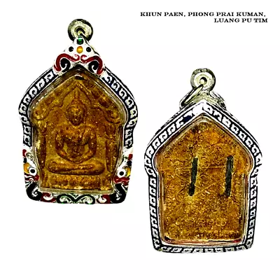 Phra Khun Paen Lp Tim Thai Buddha Amulet Magic Charm Talisman Pendant Old Rare • $34.94