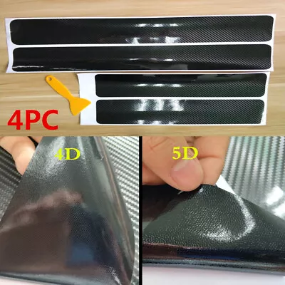 4Pcs Carbon Fiber Sticker For FORD F-150 Car Door Sill Protector Door Step Plate • $14.99