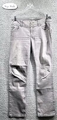 CAbi Jeans-Lou Lou-Style 332-Women's Size 10 Skinny Mid Rise-Light Gray Wash • $27.99