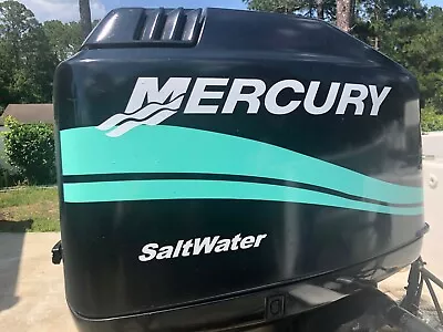 MERCURY BOAT MOTOR COWL DECAL SET  New Seafoam Color Looks Great! • $43.95