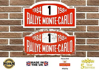 Rally Monte Carlo Plaque Plate 1984 Audi Quattro Garage Sign Man Cave • £17