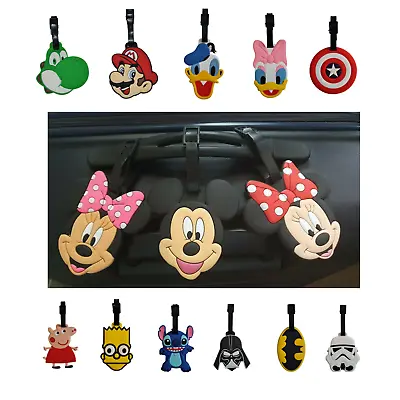 Novelty Travel Luggage Tag Tags Cartoon Suitcase Bag Bags ID Holder Holiday • £8