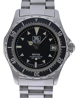 Vintage Midsize 34mm Tag Heuer Professional 2000 Series Watch Ref: 973.013! • $449.95