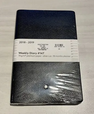 Montblanc 2018-2019 Weekly Diary #147 Premium Paper Small Black Planner 118644 • $30