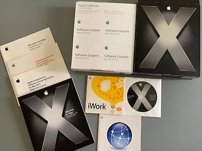 Apple OS X Tiger 10.4.3 Retail Box Used Install DVD MA190Z/A With IWork CD • $55