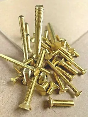 £2.02 • Buy Machine Screws Solid Brass Slotted Countersunk Slot Csk Head Bolts M3 M4 M5 M6
