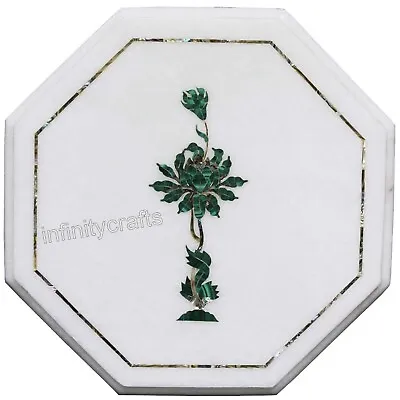 Marble Kitchen Side Table Top Malachite Stone Inlay Work Cofee Table For Hotel • $238