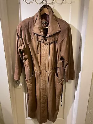 G3 Vintage 1990s Women’s Brown Leather Duster Coat Size L • $69.99