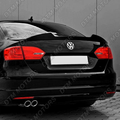 $76.99 • Buy For 11-18 Volkswagen VW Jetta MK6 Pearl Black V-Style Trunk Spoiler Wing W-Power