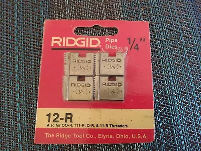 $12.95 • Buy Ridgid 1/4  Pipe Threading Dies 12-r 00-r 111-r O-r 11-r 30-a 31-a Threaders