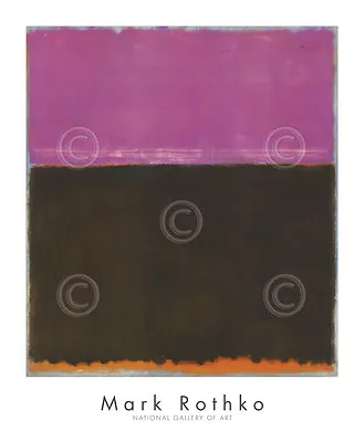 Untitled 1953 By Mark Rothko Art Print Rose Brown Gold Abstract Poster 34x28 • £38.50