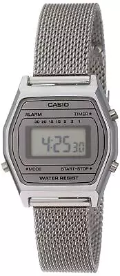 Casio LA690WEM-7 Women's Vintage Youth Silver Mesh Band Alarm Chronograph • $45