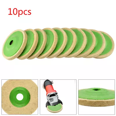 £4.59 • Buy 10PCS 100mm 4 Inch Wool Buffing Angle Grinder Wheel Felt Polishing Disc Pad Kit