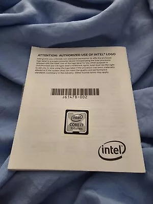 RARE Genuine Intel X SERIES Core I7 Badges Sticker. 1.8cm X 1.8cm • $27.79