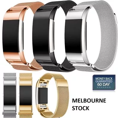 Small/ Large Stainless Milanese Steel Wristband Strap For Fitbit Charge 2 Band • $11.16